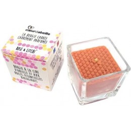 BOUGIE CARRE ROSE LITCHI