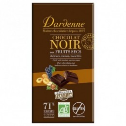 TABL CHOC NOIR FRUIT SEC 180G