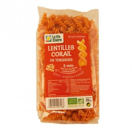 LENTILLES CORAIL EN TORSADE