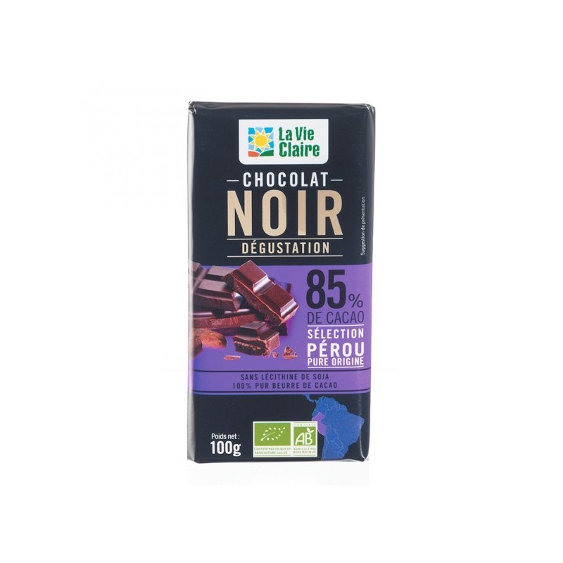 Tablette Sans sucre Chocolat Noir 85%