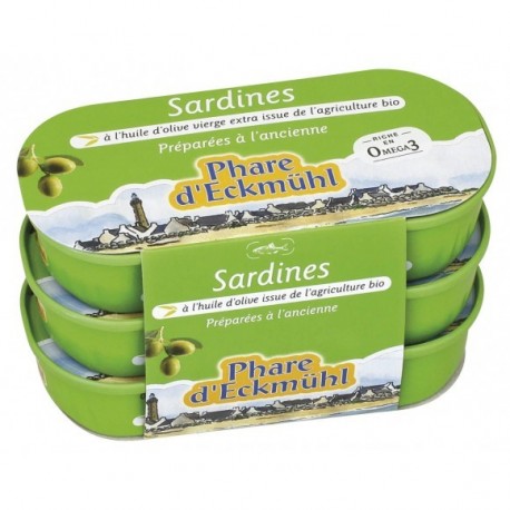 SARDINES HUILE OLIVE 3X55G