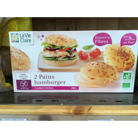 PAINS HAMBURGER SANS GLUTEN X 2