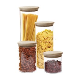 BOCAL VERRE COUV BOIS 0.8L