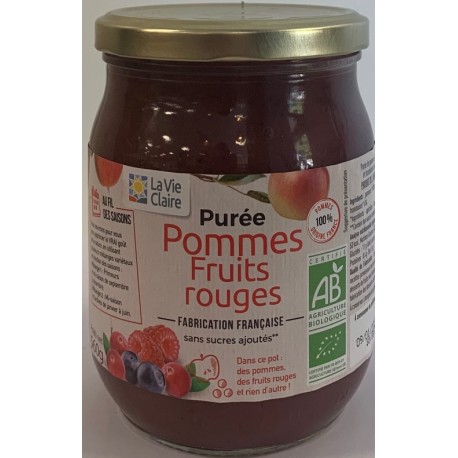 PUREE POMMES FRUITS ROUGES 560G