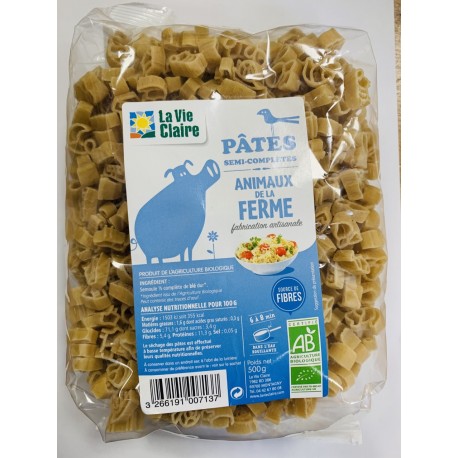 PATES 1/2 COMPLET ANIMAUX 500G