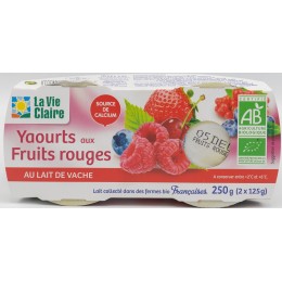 YAOURT FRUITS ROUGES 2X125G