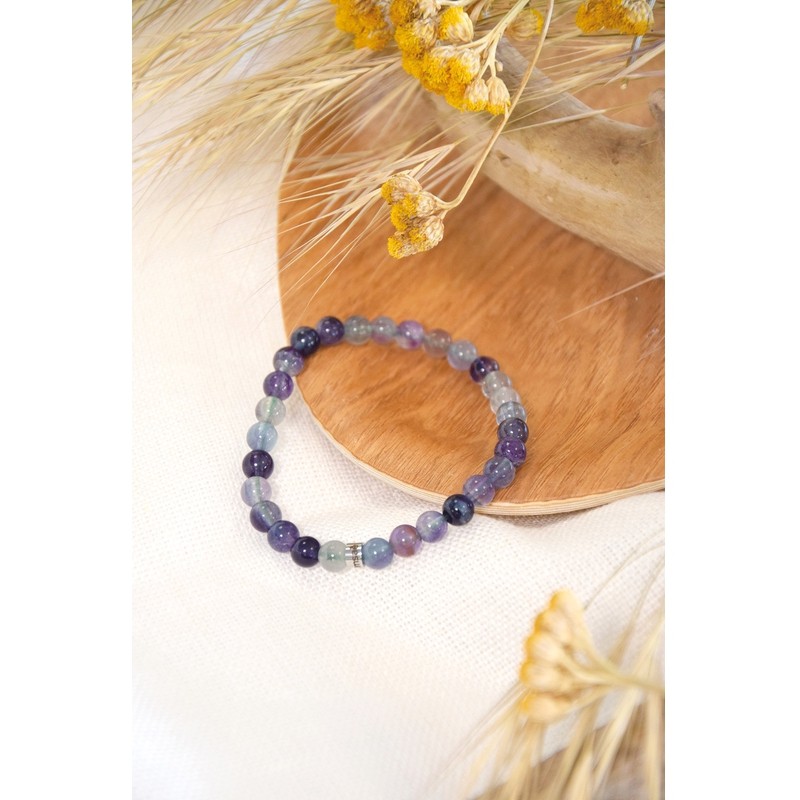 BRACELET FLUORITE 6MM - DRIVE : La Vie Claire Saintes