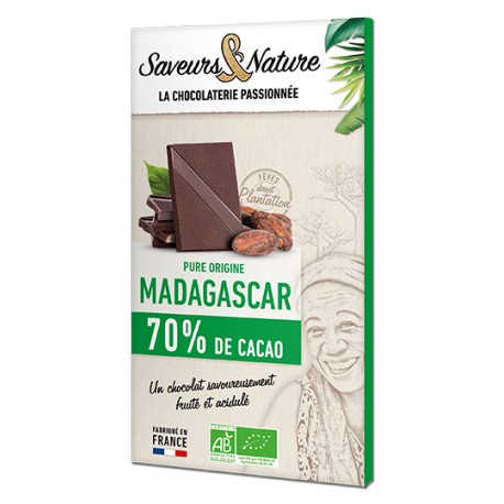 TAB CHOC NOIR 70% MADAGASC 80G