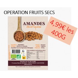 AMANDES DECORTIQUEES 400G