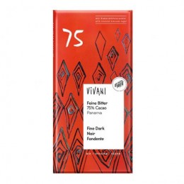 TABLETTE CHOC NOIR 75% SUCRE COCO
