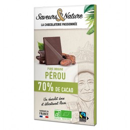 TAB CHOC NOIR 70% PEROU 80G