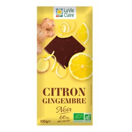 TAB CHOC NOIR 66% CITR GINGEMB