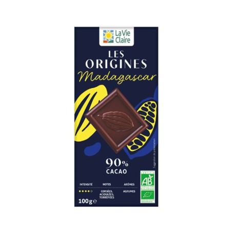 TAB CHOC NOIR 90% MADAGASCAR