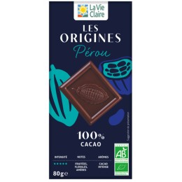 TAB CHOC NOIR 100% PEROU
