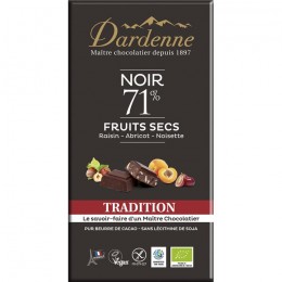 TAB NOIR FRUITS SECS 120G