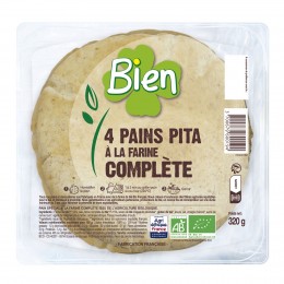 PAIN PITA FARINE COMPLETE X4