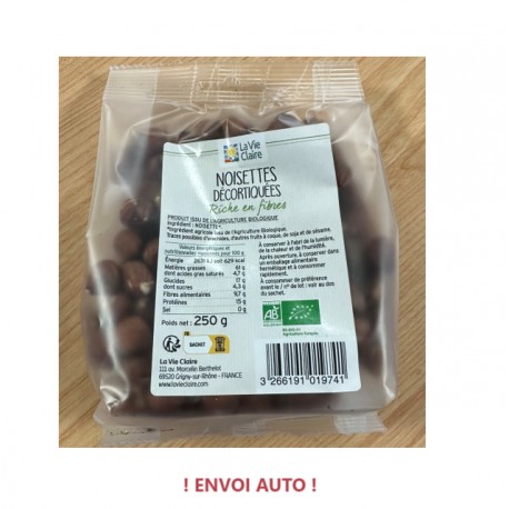 NOISETTES DECORTIQUEES 250G