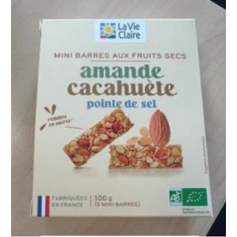 MINI BARRE AMANDE CACAHUETE X5