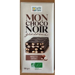 CHOCO NOIR NOISETT ENTIER 180G