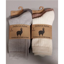 LOT 2 CHAUSSETTES ALPAGA 35.38