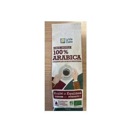 CAFE PUR ARABICA MOULU 250G