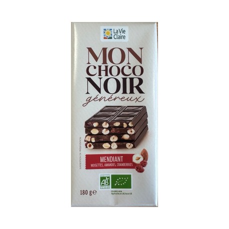 CHOCO NOIR MENDIANT CRANB 180G